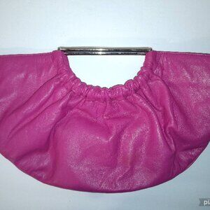 PIBRA Firenze Genuine Italian Leather Purse Hot Pink Clutch Handbag